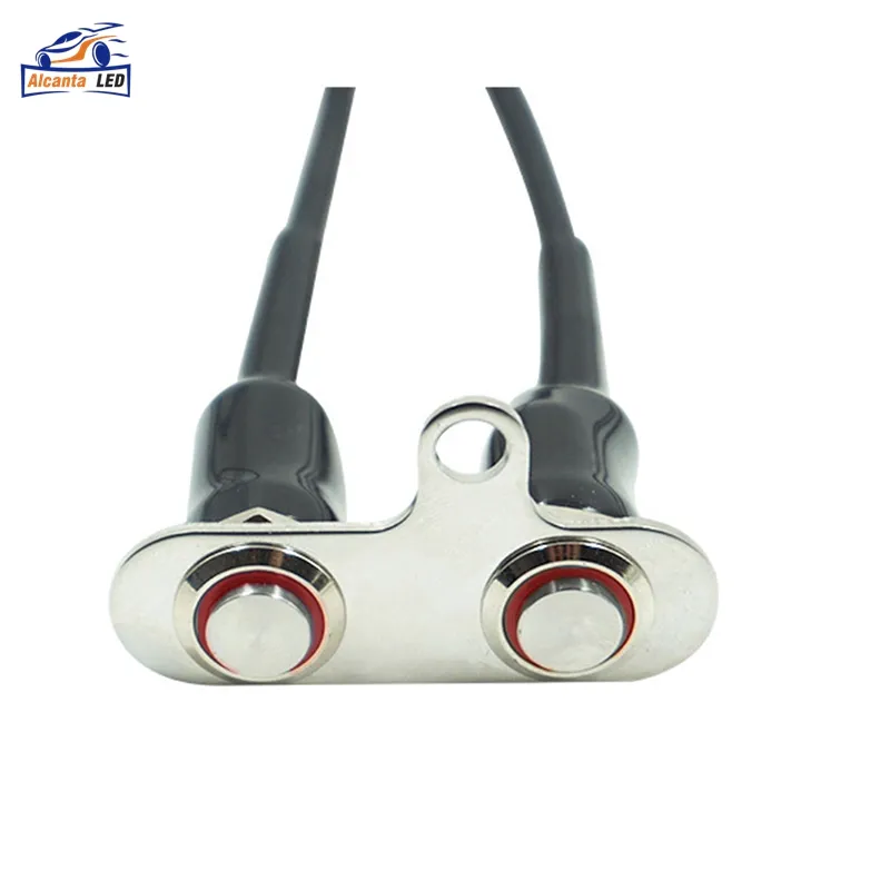 Alcantaled 1 шт 12 В светодиодная фара для мотоцикла Руль крепление Кнопка switchcompatible с общим совместим с опасности туман