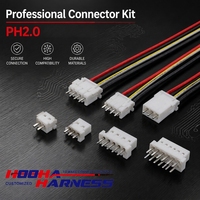 Kit Konektor Kabel JST PH 2.0mm Pitch 2/3/4/5/6 Pin Male Female Housing Crimp Terminal Perakitan Kabel 24AWG PVC