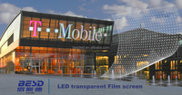 Écran LED transparent d'usine de Shenzhen, NOUVEAU, film LED transparent, 95% de transparence, écran LED pour la publicité, écran LED transparent