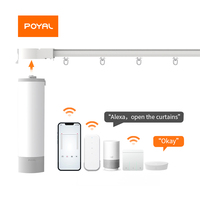 Motor de Cortina Inteligente WiFi Tuya, Controlado por Google Home y Alexa, Automático, para Sala de Estar, Baño, Oficina, Material Ecológico