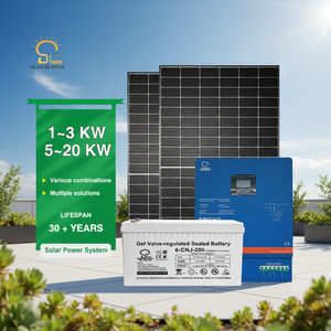 Sistema de Inversor <span class=keywords><strong>Solar</strong></span> BR <span class=keywords><strong>SOLAR</strong></span> de 2kw 5kw MPPT con Onda Sinusoidal Pura y Batería de Litio para Uso Doméstico Fuera de la Red - Product Image 1