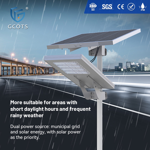 Lampadaire LED hybride solaire et électrique GCOTS, étanche, panneau réglable 60W 80W 120W pour toutes les conditions météorologiques SL-HBS - Product Image 4