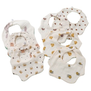 คาร์ลอตตา เบบี้บิบผ้าก๊อซผ้าฝ้ายแท้ 6 ชั้นพิมพ์ลายการ์ตูนขนาดเดียวอุปกรณ์เสริมสำหรับการให้อาหารทารก - Product Image 5