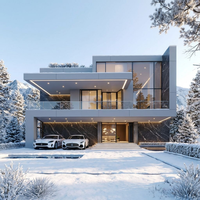 Maison préfabriquée de luxe en acier léger de haute qualité avec un design moderne et une structure en acier fonctionnelle
