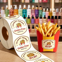 Aangepaste holografische, oliebestendige, duurzame, UV-bestendige etiketten voor fruit, groenten en verse sappen, milieuvriendelijke, waterdichte, zelfklevende stickers
