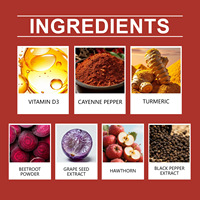 Complément de Capsaïcine Docteat : Gélules Molles de Cayenne Mélangées avec Extrait de Pépins de Raisin, Curcuma, Betterave, Aubépine et Poivre Noir