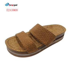 Estate eco-friendly <span class=keywords><strong>sughero</strong></span> ammortizzazione tendenza <span class=keywords><strong>infradito</strong></span> all'aperto per le pantofole per le donne altezza aumento durevole elegante - Product Image 1