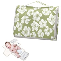 Tapis à langer pliable pour bébé, personnalisé avec logo Hibiscus Hawaïen, réutilisable, imperméable, portable, en polyester, 30x60cm, pour l'extérieur