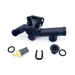 Conector de tubería de agua con brida de tubería de refrigerante del árbol de levas Volkswagen Beetle con Sensor de temperatura del agua 06A121132C - Product Image 4