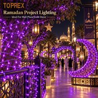 Guirlandes lumineuses LED violettes TOPREX, connectables, étanches IP65, fil transparent, sécurisées, décoration pour le Ramadan, festival, événement, fête, projet