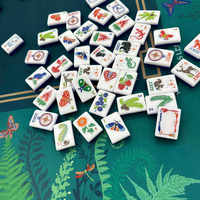 Jeu de Mahjong américain de luxe en acrylique imitation bois, pliable et portable pour 4 joueurs, jeu de table écologique et durable