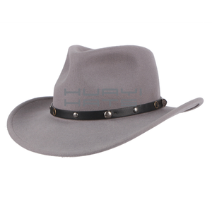 <span class=keywords><strong>Sombrero</strong></span> de <span class=keywords><strong>vaquero</strong></span> occidental de fieltro de lana 100% personalizado al por mayor para hombres, varios <span class=keywords><strong>colores</strong></span> con logotipo para uso en exteriores - Product Image 4