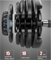 Ensemble d'haltères de musculation de 24 kg (52,5 lb) pour la musculation, haltères réglables personnalisés
