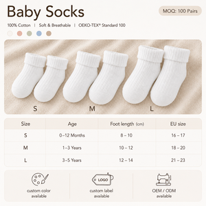 Ensemble de chaussettes pour bébé, semelle antidérapante, côtelées, style princesse, chaussettes pour nouveau-né fille, vente en gros en vrac - Product Image 3