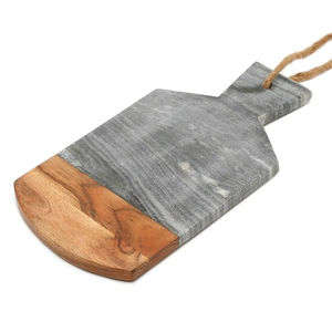 Planche à découper professionnelle en bois massif, robuste, écologique, lavable au lave-vaisselle, rectangulaire, 1,5 cm d'épaisseur, pour viande et poisson - Product Image 1