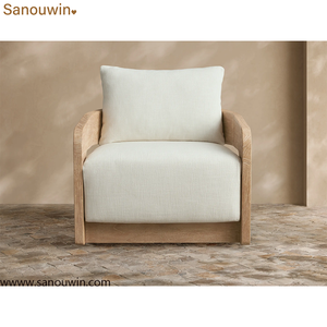 Fauteuil d'<span class=keywords><strong>extérieur</strong></span> pivotant <span class=keywords><strong>en</strong></span> teck avec coussin à séchage rapide, résistant aux intempéries, pour terrasse - Product Image 2