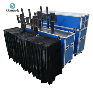 85 "Tlc Blauw Duurzaam Verstelbare Hoogte Aluminium Gereedschap Transport Lcd-Tv Lift Flightcase Voor 85'' Plasma