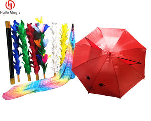 Accessoires de magie plumeau fleur changement irrégulier parapluie drapeau décolorer tours étape inattendue - Product Image 4