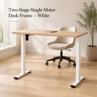 Bureau debout électrique à double moteur, ergonomique et moderne, avec hauteur réglable pour deux moniteurs