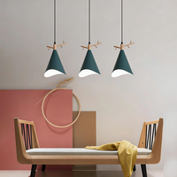 Lampe de chevet, luminaire suspendu, style nordique, bois de cerf, chambre à coucher, bureau, luminaire suspendu simple et moderne, restaurant, bar, comptoir