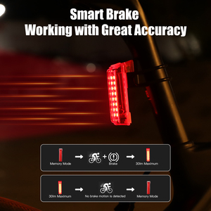 Gaciron <span class=keywords><strong>Magnetic</strong></span> IPX4 Mount 30 Lumen Smart Cycle Light Bicicleta trasera Inducción automática Led Bicicleta Freno de bicicleta Luces traseras - Product Image 4