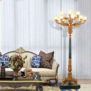 Tutto rame francese decerato rame marmo <span class=keywords><strong>lampada</strong></span> <span class=keywords><strong>da</strong></span> <span class=keywords><strong>terra</strong></span> Villa lusso soggiorno Hall <span class=keywords><strong>faro</strong></span> illuminazione <span class=keywords><strong>da</strong></span> giardino in stile europeo - Product Image 2