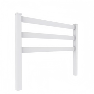 Valla de PVC/Vinilo para Caballos con Diseño Moderno y Seguro, Obstáculo de Salto, <span class=keywords><strong>Corral</strong></span> Económico de 2 o 4 Rieles, Cercas de Plástico para Granja, Rejas y Patios - Product Image 2