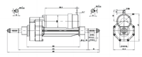 Moteur différentiel d'essieu arrière 24V 250W Moteur d'essieu arrière Moteur de fauteuil roulant Boîte de vitesses Transaxle