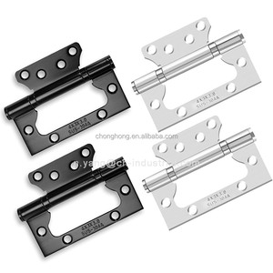 Charnières de <span class=keywords><strong>porte</strong></span> noires mates 4x3 pouces, charnières de <span class=keywords><strong>porte</strong></span> encastrées sans mortaise, charnières en acier inoxydable, charnières modernes pour meubles d'appartement - Product Image 5