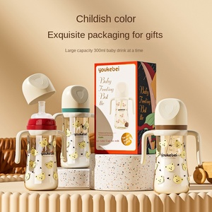 Biberon per Neonati <span class=keywords><strong>in</strong></span> Silicone e PP Senza BPA con Bocca Larga e Cannuccia, Personalizzabile OEM, Vendita all'Ingrosso - Product Image 6