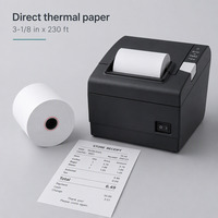 Papier thermique sans BPA 48 g/m², rouleau de papier thermique 80x80, surface lisse pour machine POS, caisse enregistreuse, vente en gros