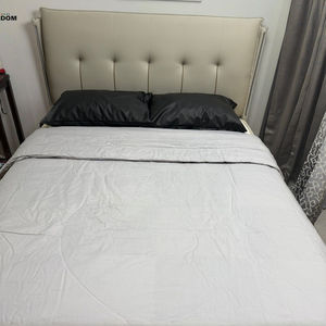 Housse de <span class=keywords><strong>couette</strong></span> en fibre d'argent 10% (gris sidéral/beige chaud)-Coton doux antibactérien double face pour la maison - Product Image 1