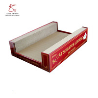 Chat maison chat chatterie avec coussin en feutre pour petits animaux de compagnie écologique nid d'abeille papier chat maison