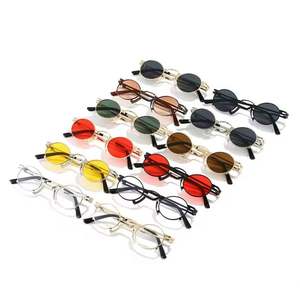 Nouveauté 2025, lunettes de soleil ovales rétro en métal, style punk, UV400, petite monture, lunettes de soleil steampunk pour hommes et femmes - Product Image 4