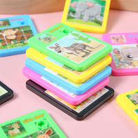 16 Stuks Huarong Road Puzzel Speelgoed Mini Dieren Schuifwoordspel Plastic Puzzels Jigsaw Puzzel Speelgoed Kinderen DIY Plastic Bewegende Puzzels