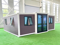 Maison conteneur préfabriquée en acier moderne, portable, extensible et pliable, pour salon, chambre, bureau, villa, fabriquée en panneaux sandwich