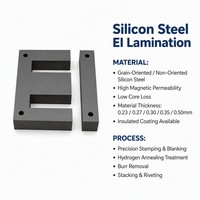 Lamelles d'acier au silicium assemblées en noyaux EI empilés OEM pour enroulement direct de transformateur