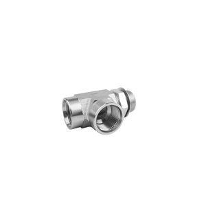 Conector Adaptador Hidráulico Ajustable de Acero al Carbono SAE, Conector en T Hembra ORB con Junta Tórica, Tuerca <span class=keywords><strong>NWO</strong></span> 6835 y Arandela de Compresión - Product Image 1