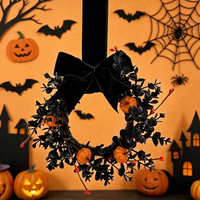 Décorations fantômes et citrouilles à suspendre, décoration de porte pour la maison, couronne d'Halloween pour le Festival des Fantômes
