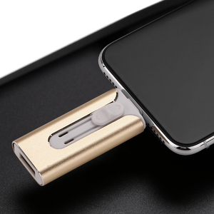 Nuova <span class=keywords><strong>Chiavetta</strong></span> USB 2.0 in Metallo con Capacità Reale 3 in 1 128GB 64GB 32GB <span class=keywords><strong>per</strong></span> iPhone e Computer - Product Image 4