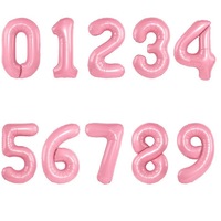 Ballons chiffres colorés en feuille d'aluminium de 16, 32 et 40 pouces pour la décoration de fête d'anniversaire