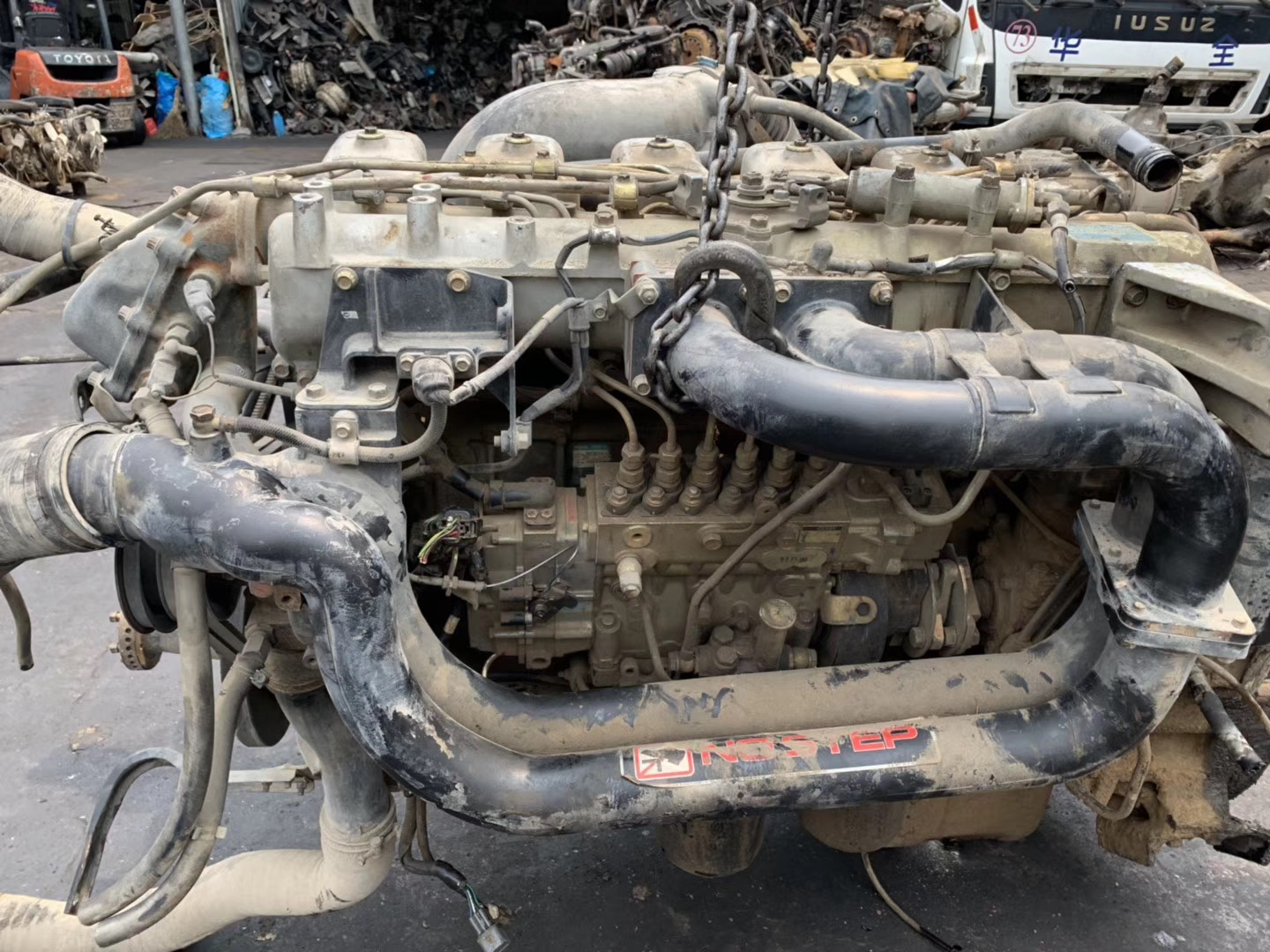 状况良好日本卡车发动机6d24二手柴油发动机,带手动变速器