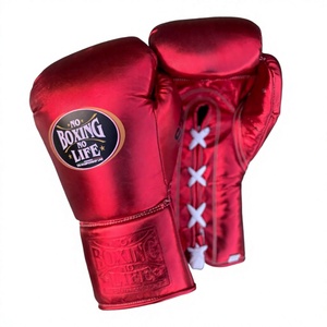 ถุงมือชกมวยหนังแท้ Black & Gold N Boxing No Life แบบผูกเชือก ปิดนิ้วเต็มรูปแบบ ระบายอากาศได้ดี สำหรับฝึกซ้อมและต่อสู้ MMA - Product Image 5