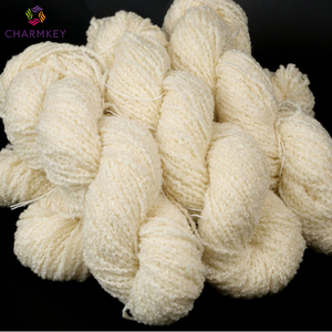 Fil fantaisie 100% <span class=keywords><strong>laine</strong></span> mérinos australienne <span class=keywords><strong>extra</strong></span> <span class=keywords><strong>fine</strong></span>, fil bouclé, fil non teint pour la teinture <span class=keywords><strong>à</strong></span> la main et le tricot - Product Image 4
