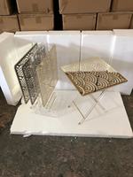 Ensemble de Table à thé de Style arabie saoudite, vente en gros, plateau pliant en acrylique transparent avec impression, 2022