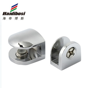 Clip en verre Haidibosi en alliage de zinc, support d'étagère 4-6 mm, accessoire de quincaillerie durable - Product Image 1