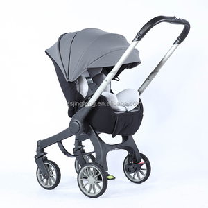 รถเข็นเด็กสุดหรู 4-in-1 พร้อมระบบ Power Push ผ้าคุณภาพดี ล้อขนาดใหญ่ ที่นั่งคู่ โครงโลหะพับได้ - Product Image 1