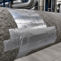 Ruban adhésif en aluminium 100m 50m Largeur personnalisée OEM Vente en gros Direct usine
