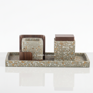 ชุดเตาเผาบัคฮูร์ลายเทอร์ราซโซสีเขียวอ่อนรุ่นใหม่ปี 2025 พร้อมกล่องใส่บัคฮูร์สำหรับอโรมาเธอราพีและไม้หอมอูด - Product Image 1