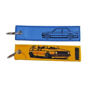 Llavero corto personalizado con logo bordado, cordón de muñeca para motocicleta, llavero volador para motocicleta - Product Image 1